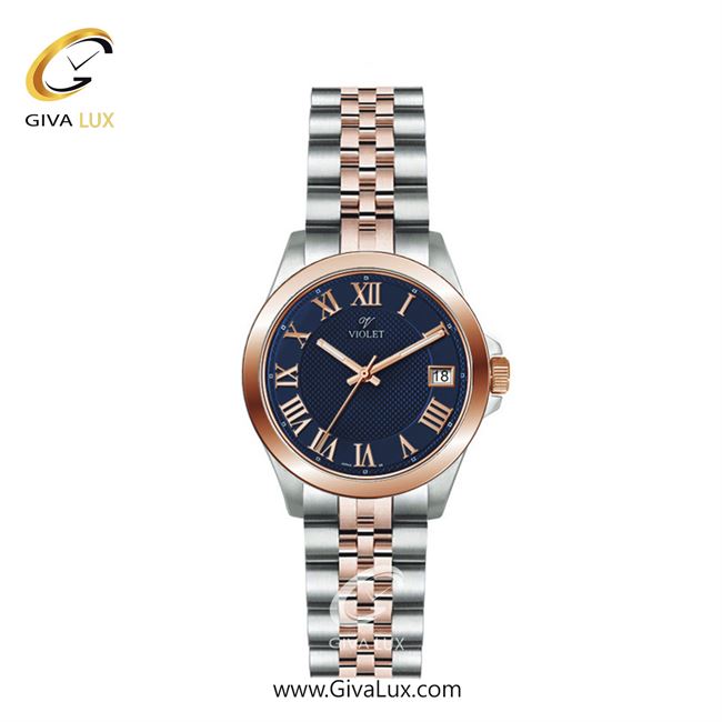 ساعت مچی اورجینال زنانه ویولت VIOLET نقره ای-رزگلد | نقره ای-رزگلد| سرمه ای| کد رفرنس 0556/2 | 0571/2